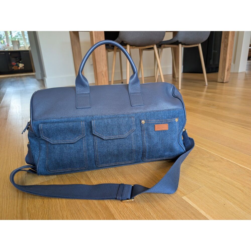 July Japanese Denim Wayfarer Overnight Duffle Bag - Premium brand
